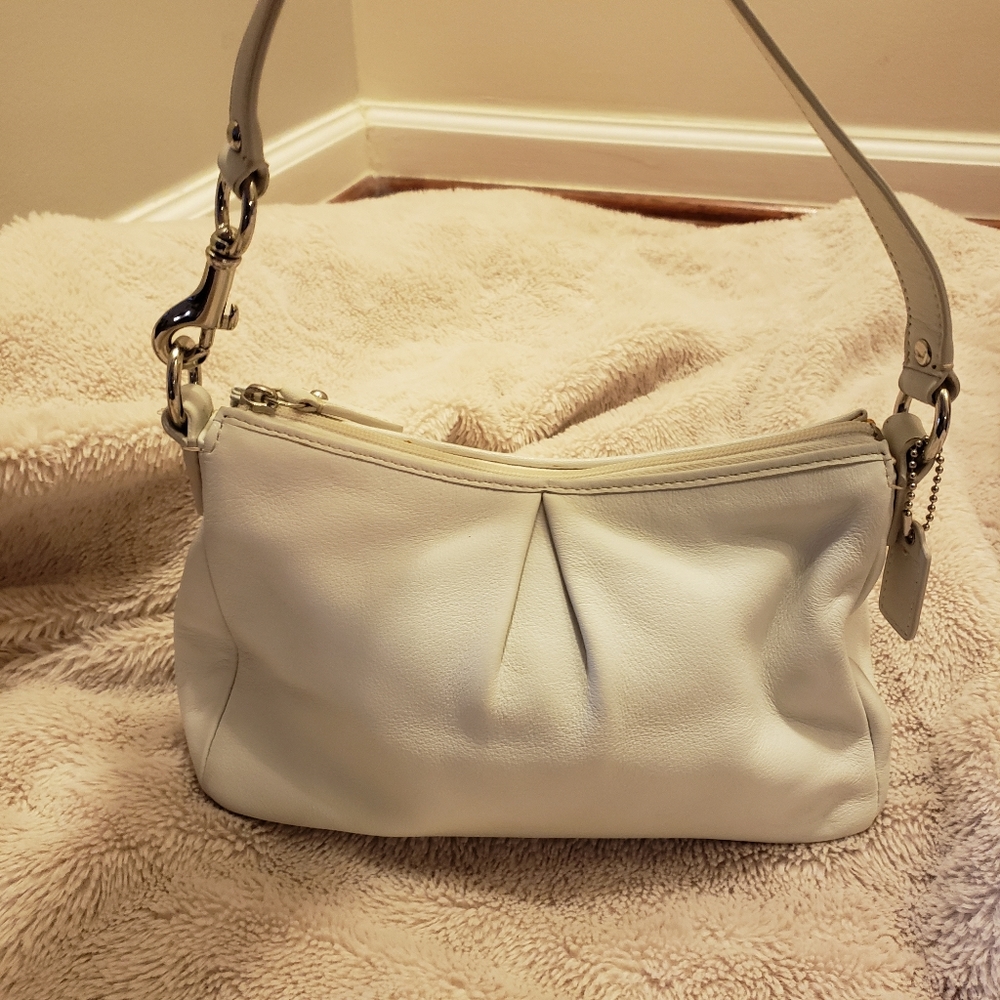 White Leather Coach Purse